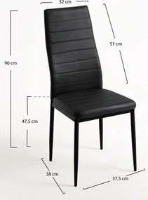 Zestaw 4 Krzese Lauter Ekoskóra