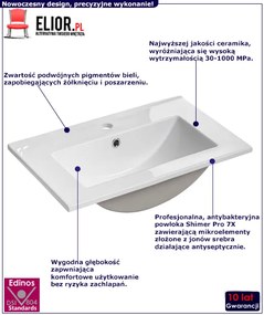 Ceramiczna umywalka meblowa prostokątna A9-Z97