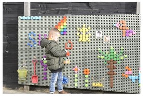 Masterkidz zestaw kołeczki w kształcie figur geometrycznych 64szt do tablic stem