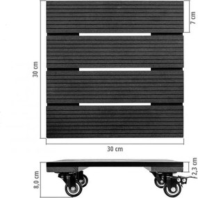 Stylista Mobilna podstawa do roślin, kwadrat