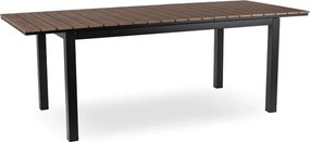 Stół Ogrodowy Prostokątny ARGOS 160-260 cm Rozkładany Orzech/Czarny