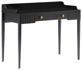 Biurko konsola z 1 szufladą - MDF - Czarny mat - RENEVI marki Pascal Morabito