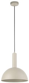 Vitrum M kopuła szary beż -minimalistyczna, lampa wisząca pojedyncza-średnica 30cm