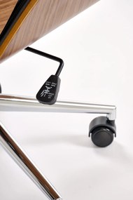 Elegancki fotel biurowy ze sklejki orzechowej Webster Halmar