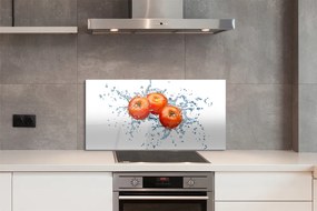 Panel nad Blat Kuchenny Pomidory w Kroplach Wody