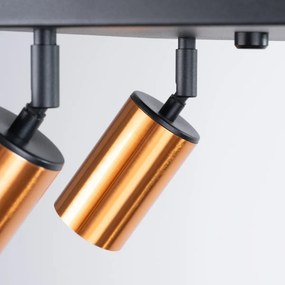 Plafon WINX 4 czarny/miedziany SOLLUX  LIGHTING