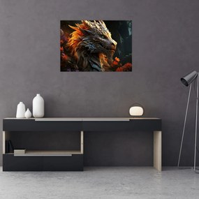 Obraz na szkle - Smok (70x50 cm)