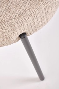 Krzesło tapicerowane tkanina beżowy K590