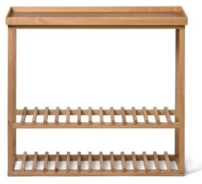 Regał na buty z półką z drewna dębowego Wireworks Hello Storage