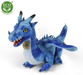 Rappa Pluszowy smok niebieski, 40 cm ECO-FRIENDLY