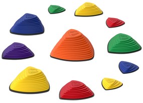 AIYAPLAY Zestaw 11 Trittsteiny, antypoślizgowy design, do wnętrz i na zewnątrz, łatwe do układania, wielokolorowe