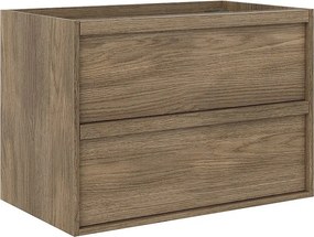 Szafka pod umywalkę wisząca - Ciemnodrewniany - 80 cm - UBRILA