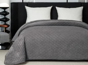 Aksamitna narzuta na łóżko ASTRALIA, szara Rozmiar: 200 x 220 cm