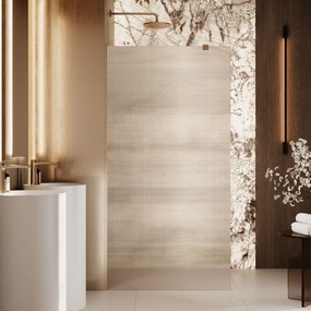 Ścianka prysznicowa WALK IN FIX przezroczysta prostokątna ryflowana 8 mm ARTE WELLE Classic Clear | różne rozmiary : Kolor profili kabiny - chrom / srebrny, Szerokość ścianki - 120 cm, Typ montażu - WALK in FIX (Do ściany)