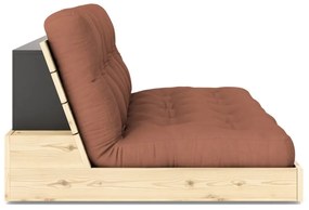 Ceglasta rozkładana sofa 196 cm Base – Karup Design