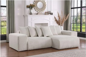 Narożnik sztruksowy "Rivoli" - 312 x 176 x 49 cm - Beżowy