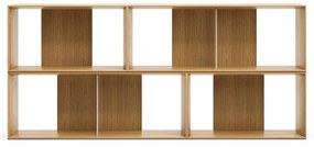 Modułowy system półek w dekorze dębu 4 szt. 168x76 cm Litto – Kave Home