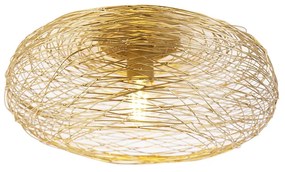 Designerska lampa sufitowa złota owalna - SarellaDesignerski Oswietlenie wewnetrzne