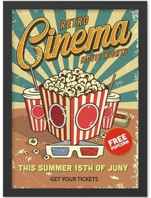 Obraz 40x55 cm Retro Cinema – Wallity