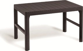 Stół Keter Lyon z rattanu 116 x 72 x 40–66 cm,ciemny brąz