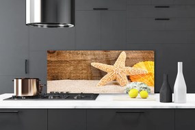 Szkło Dekoracyjne do Kuchni Skarby Morza Na Piasku