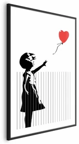 Plakat Pocięty Banksy 60x90 cm z ramą czarną z marginesem ARTGEIST B