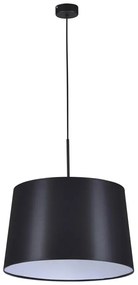 Czarna lampa wisząca z klasycznym abażurem W9-Z53