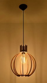 Okrągła drewniana lampa wisząca - 4X EX517 L7-P46