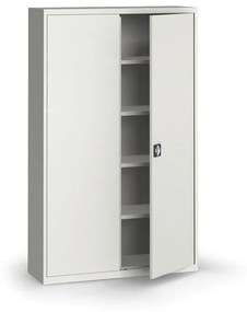 Szafa metalowa, 1950 x 1200 x 400 mm, 4 półki, szara/szara