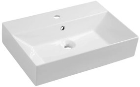 Biała ceramiczna umywalka 60x42 cm Sistema – Sapho