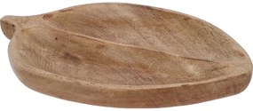 Deska do serwowania w kształcie liścia, drewno mango, 27 x 17 cm