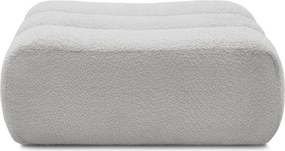 Jasnoszary podnóżek z materiału bouclé Azra – Bobochic Paris