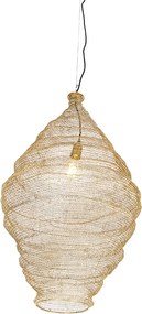 Orientalna lampa wisząca złota 90 cm - Nidum