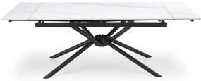Stół rozkładany VITORINO 160(220)x90 biały marmur HALMAR
