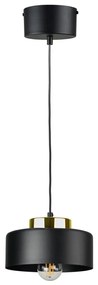 Lampa wisząca na lince IGNIA 1xE27/60W/230V czarny/złoty