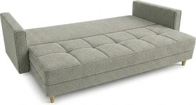 Sofa z Funkcją Spania LONAR Szara Boucle Nowoczesna