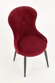 Krzesło tapicerowane K366 VELVET bordowe HALMAR