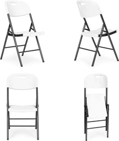 Zestaw 4 składanych krzeseł cateringowych, eventowych Party 050-4W, kolor biały