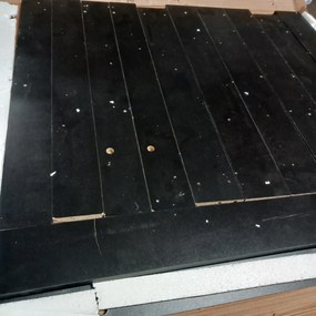 PROMOCJA Czarny stół jadalniany z blatem w dekorze dąb złoty craft MADO 120x80 II jakość