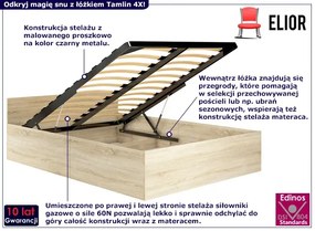 Łóżko Z Pojemnikiem I Podnoszonym Stelażem 120X200 Dąb Sonoma Teriena 3X