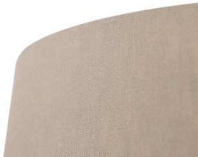 Nowoczesna lampa sufitowa z abażurem w kolorze taupe 35 cm - CombiWiejski/ Rustykalny / Vintage Oswietlenie wewnetrzne