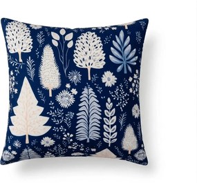Poszewka na poduszkę z mikrofibry INDIGO BLOOM 45x45 cm, niebieska