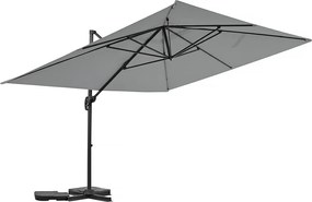 Aluminiowy parasol ogrodowy Sky 4" offset - 3 x 4 m - Szary