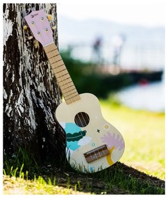 Classic world drewniane ukulele gitara dla dzieci niebieskie
