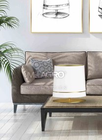 Lampa Stojąca BOOTES 1xE27, biała i złota