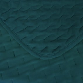 Aksamitna narzuta na łóżko ASTRALIA, turkusowa Rozmiar: 200 x 220 cm