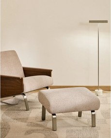 Jasnobrązowy podnóżek z tkaniny szenilowej Amsen – Kave Home