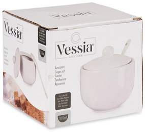Cukierniczka ceramiczna z łyżeczką
