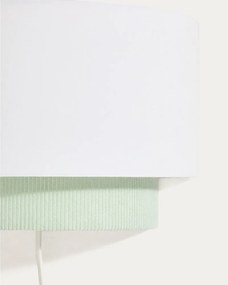 Białao-urkusowa lampa dziecięca z tekstylnym kloszem Bianella – Kave Home