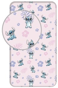 Bawełniane prześcieradło dziecięce z gumką 90x200 cm Lilo and Stitch – Jerry Fabrics